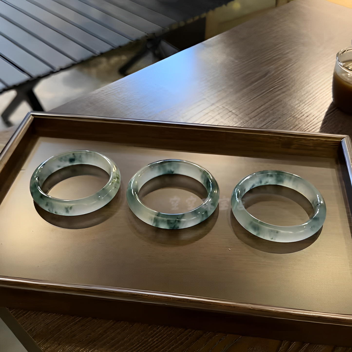 Nature's Captured Whisper,Exquisite High-Ice Floating Floral Jade Bracelet