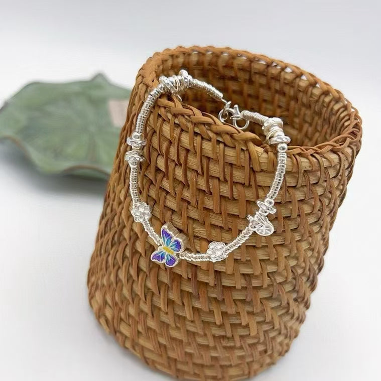 Blessed Butterfly Charm Bracelet | 999.9 Pure Silver | Luck, Joy & Protection