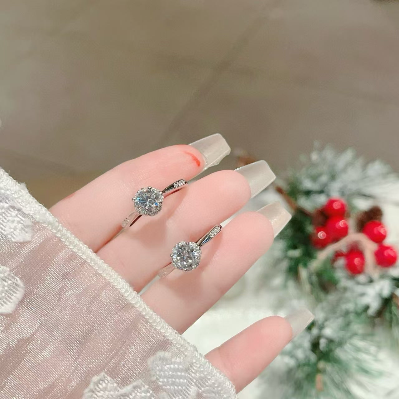 Minimalist Zircon Solitaire Ring | Timeless Sterling Silver Elegance