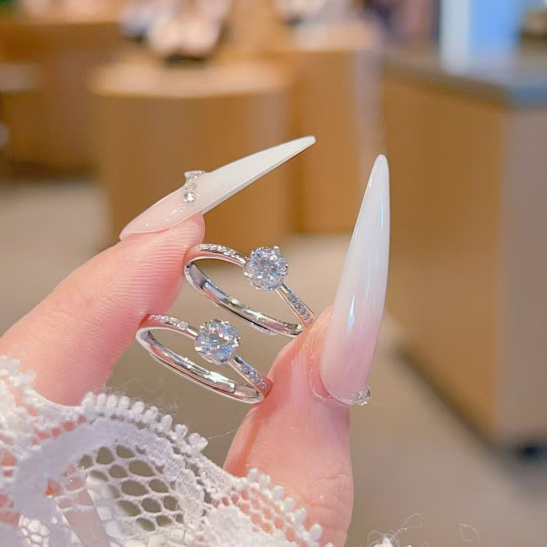 Hand-Forged 925 Sterling Silver Zirconia Ring | Artisan Statement Piece | Hypoallergenic Luxury