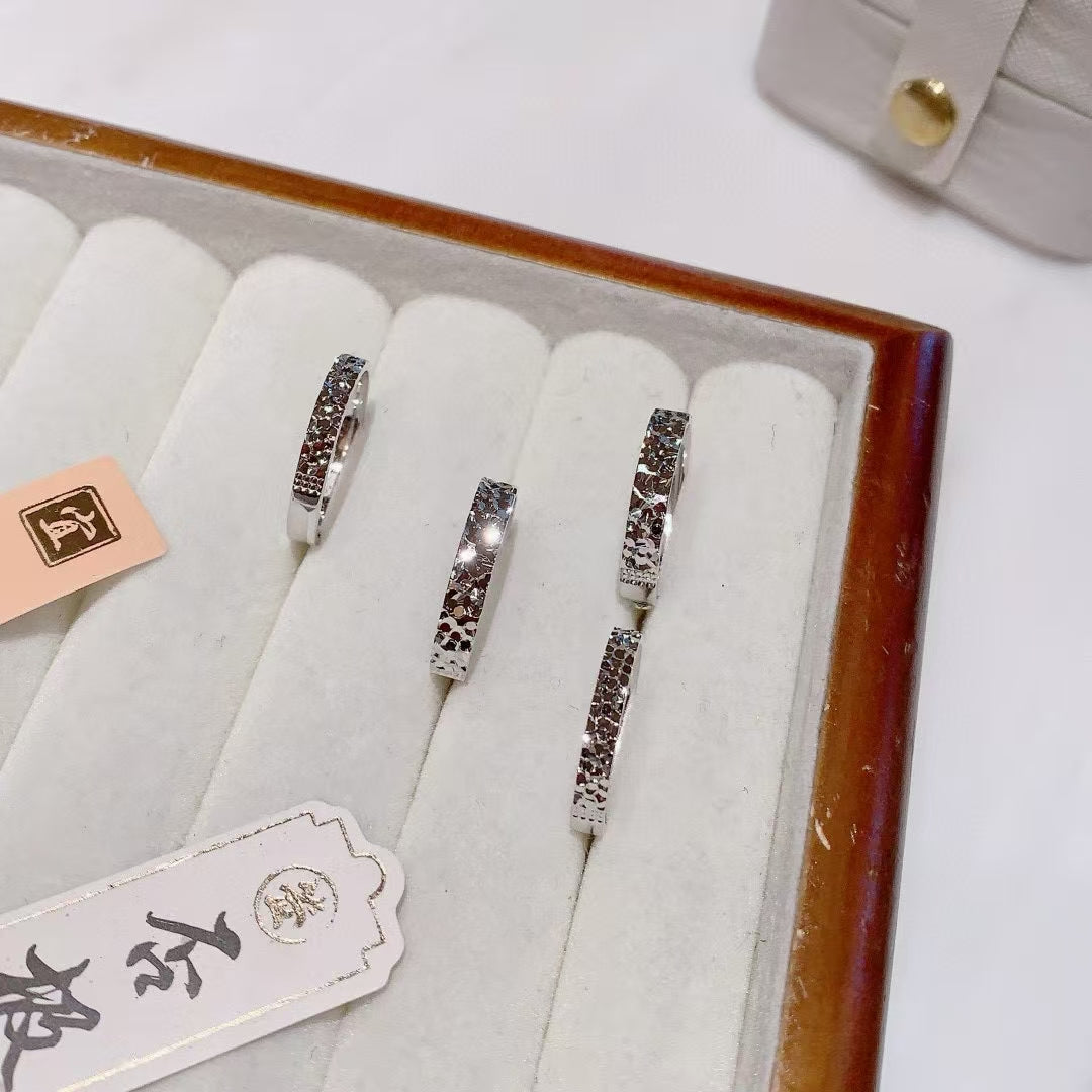 Love Forged in Silver" – Handmade Personalized 925 Sterling Silver Couple’s Rings 2 pieces