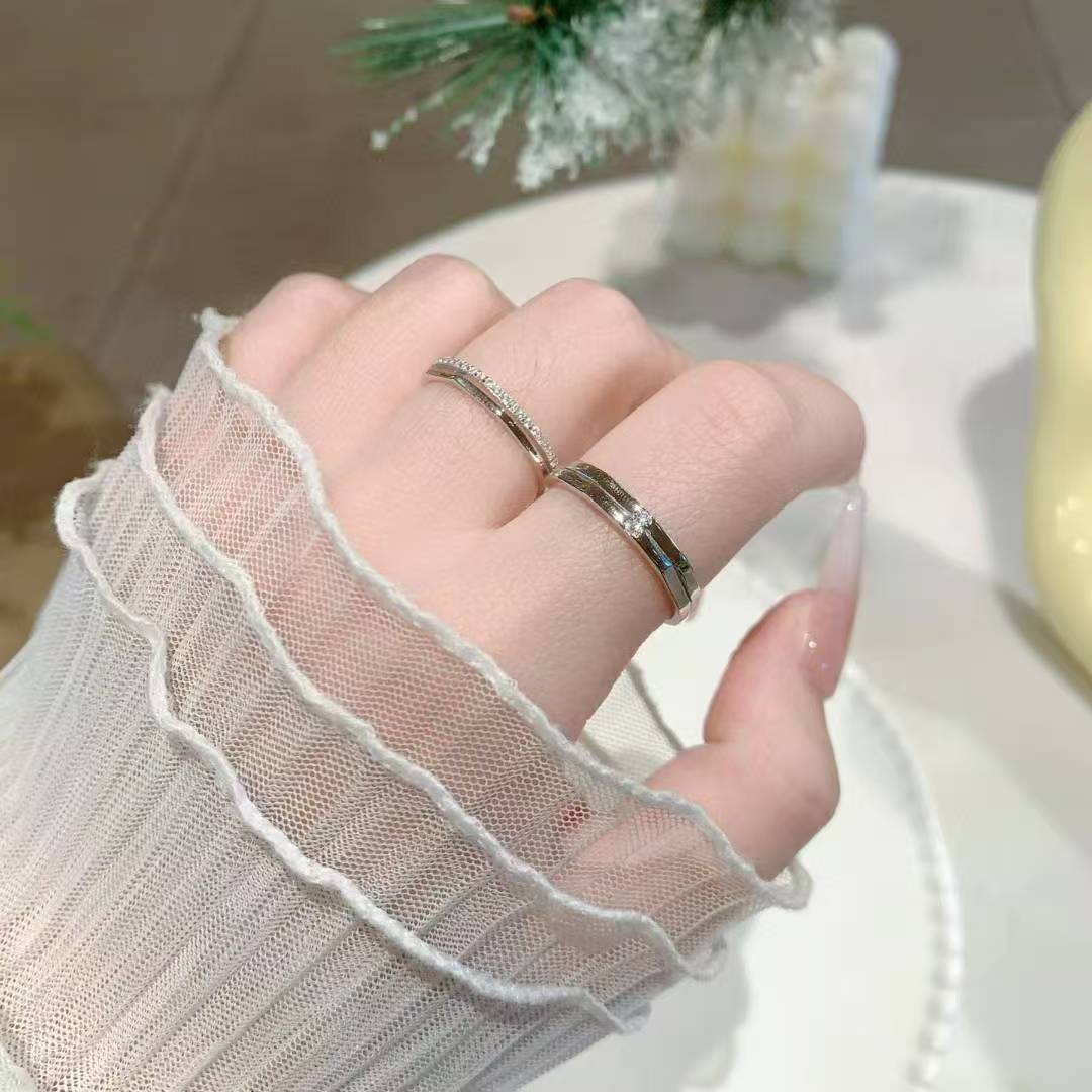 Celestial Bonds Constellations Captured in Sterling Silver Couple’s Rings 2 pieces