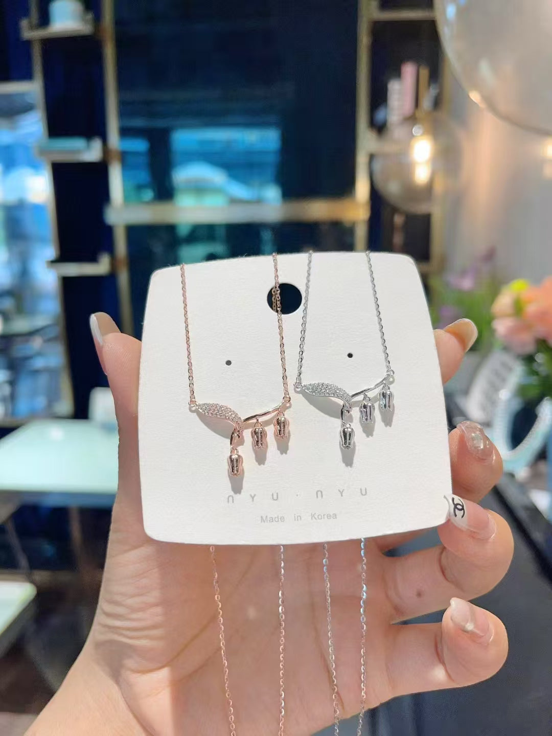 Collier pendentif « Muguet » en argent sterling 925 – Délicate fleur de pureté et de promesse