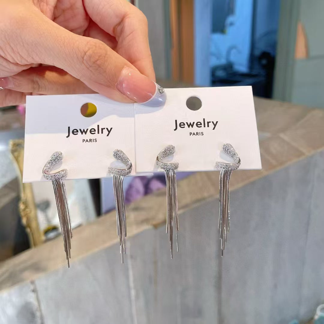 Boucles d'oreilles à pampilles géométriques en argent sterling 925 – Quand l'architecture moderne rencontre l'esprit bohème