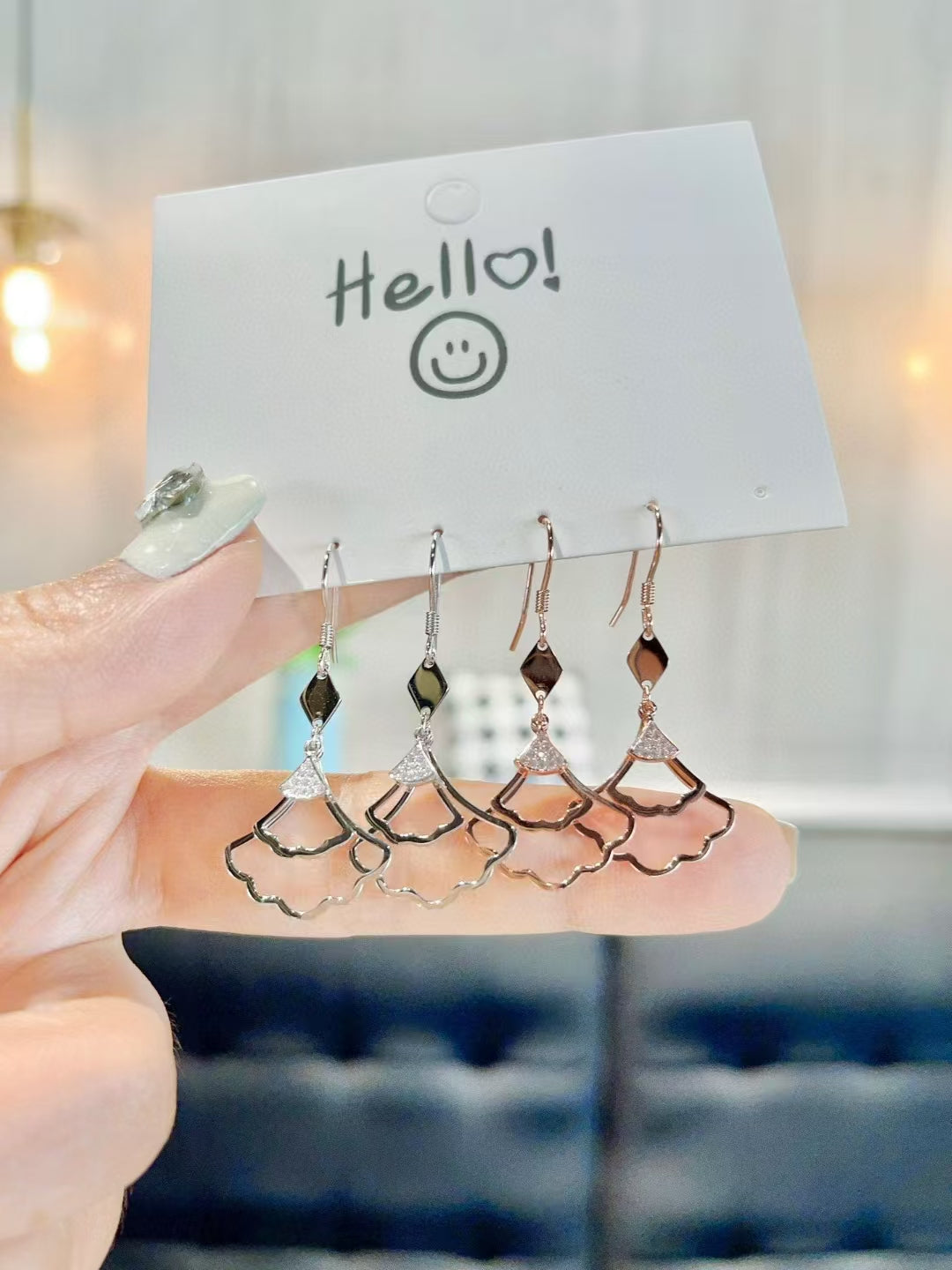 Boucles d'oreilles éventail architectural en argent sterling 925 – Quand la géométrie rencontre la grâce