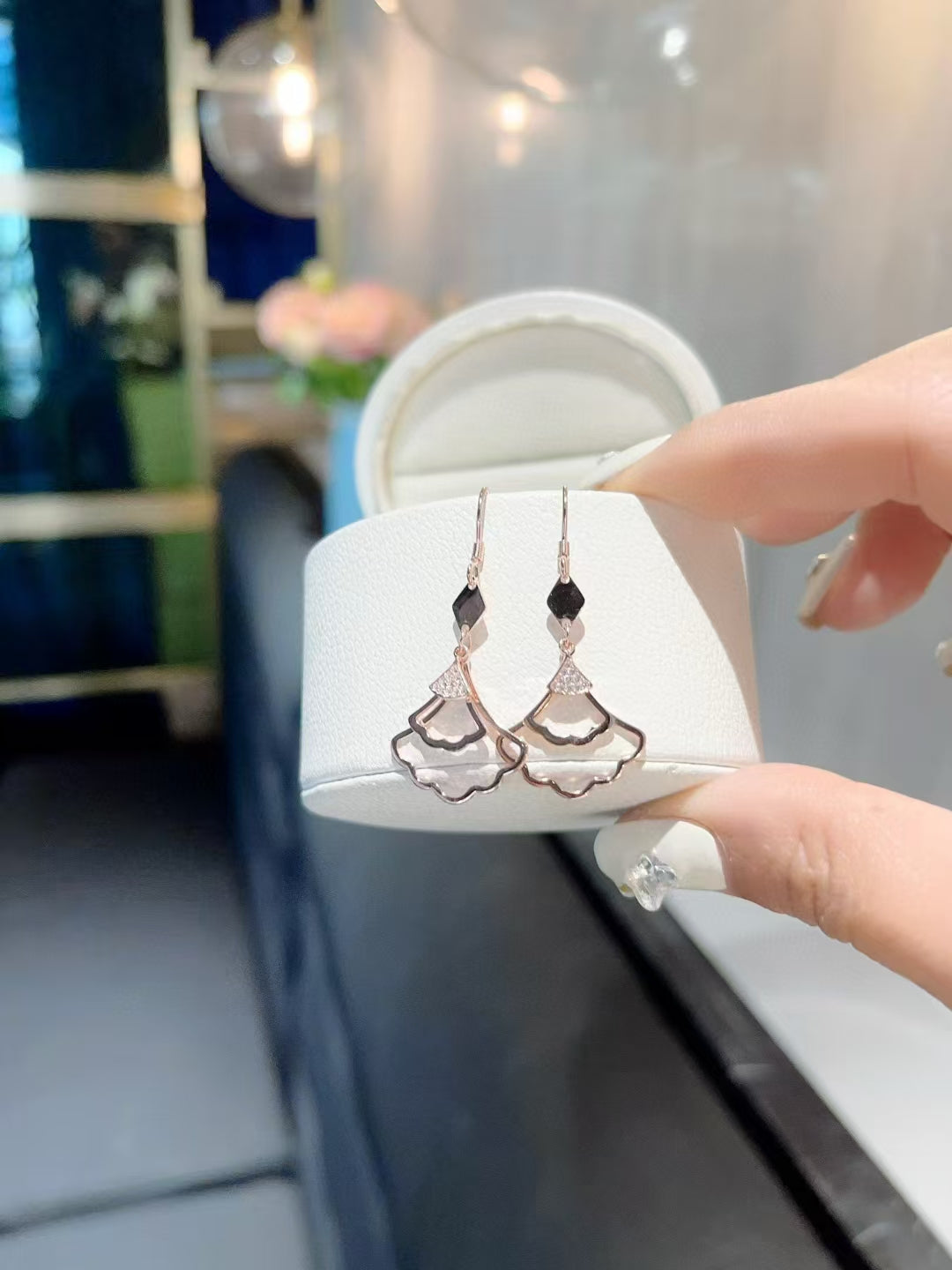 Boucles d'oreilles éventail architectural en argent sterling 925 – Quand la géométrie rencontre la grâce