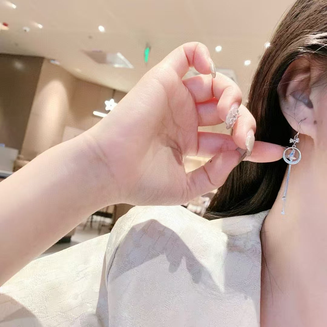 Boucles d'oreilles papillon et pampilles en argent 925 fabriquées à la main – L'élégance prend son envol