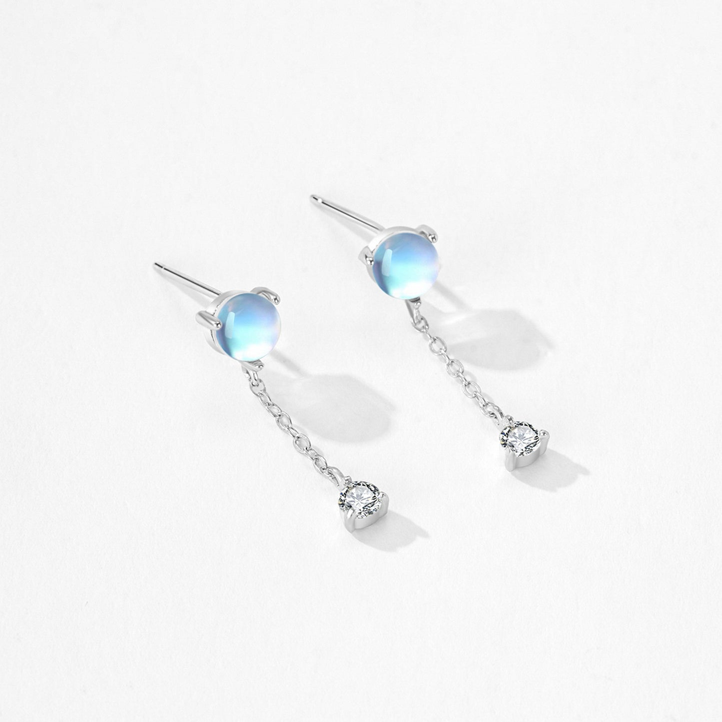 Enchanted Moonstone Jewelry Set – Sterling Silver Earrings & Necklace