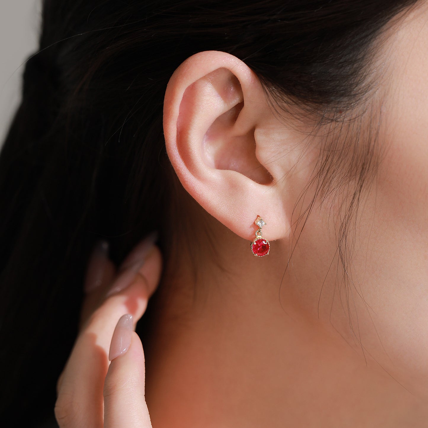 Blushing Rose Jewelry Set - Rose Zircon Sterling Silver Earrings & Necklace