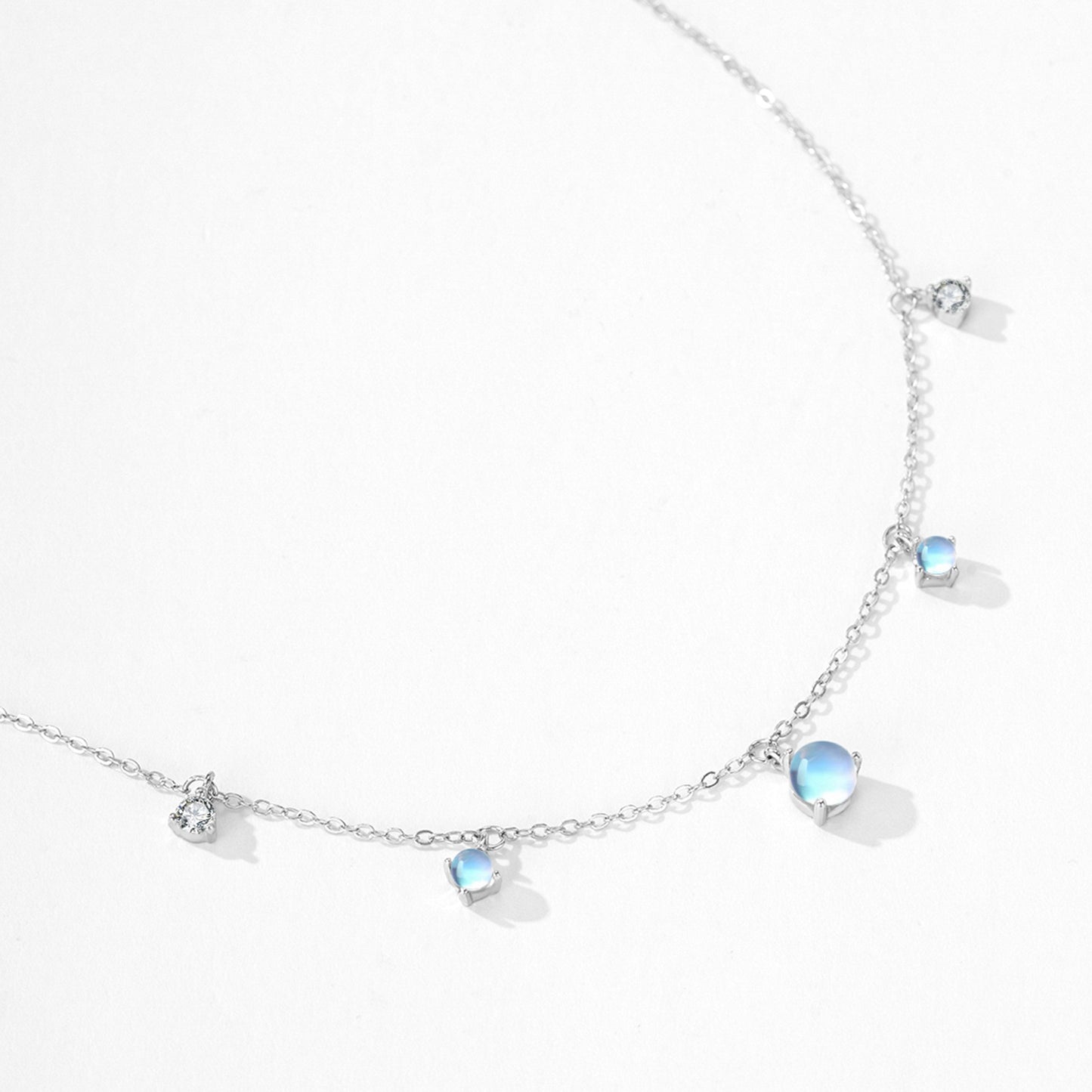 Enchanted Moonstone Jewelry Set – Sterling Silver Earrings & Necklace