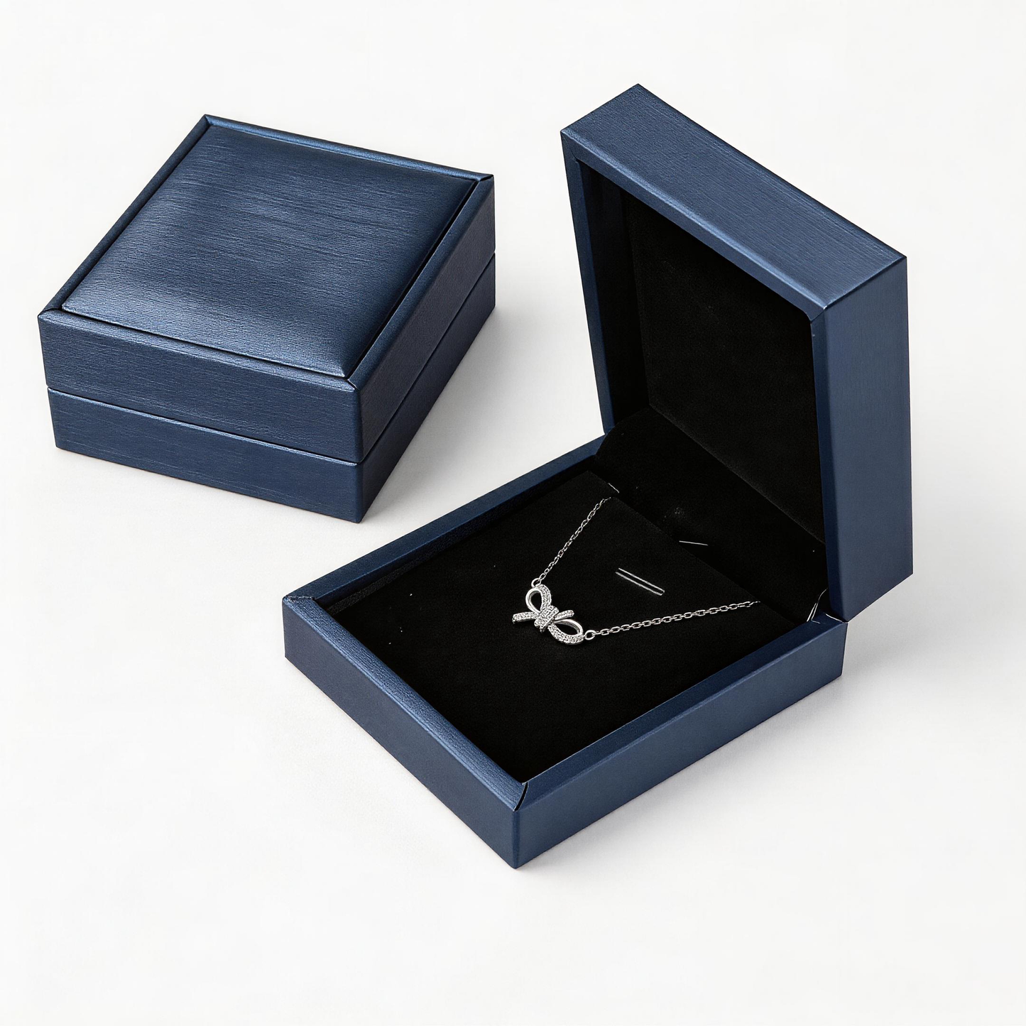 Leweivi™ S925 Sterling Silver Bow Knot Necklace for Women - Elegant Ribbon Pendant Jewelry