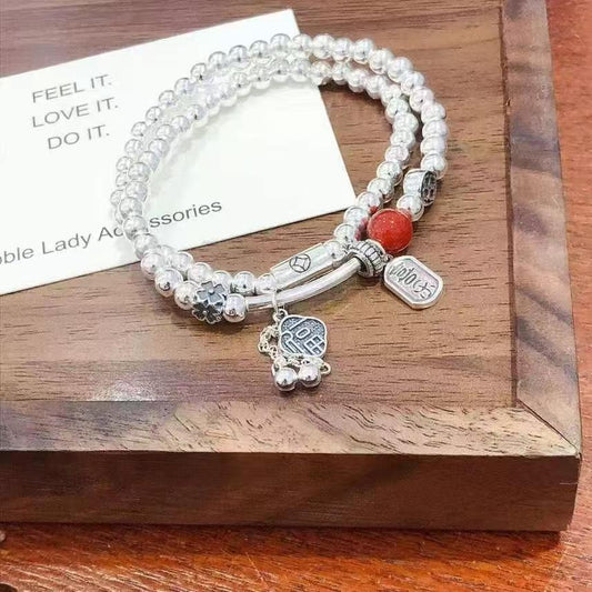 Eternal Harmony Bracelet: Double Circles of Peace & Joy