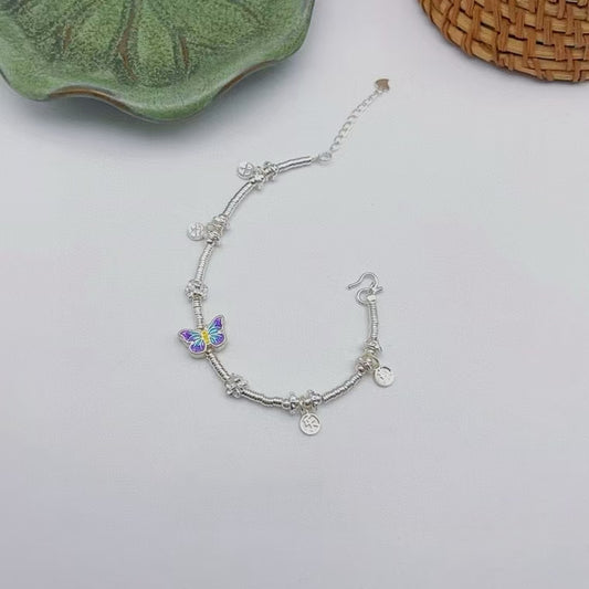 Blessed Butterfly Charm Bracelet | 999.9 Pure Silver | Luck, Joy & Protection