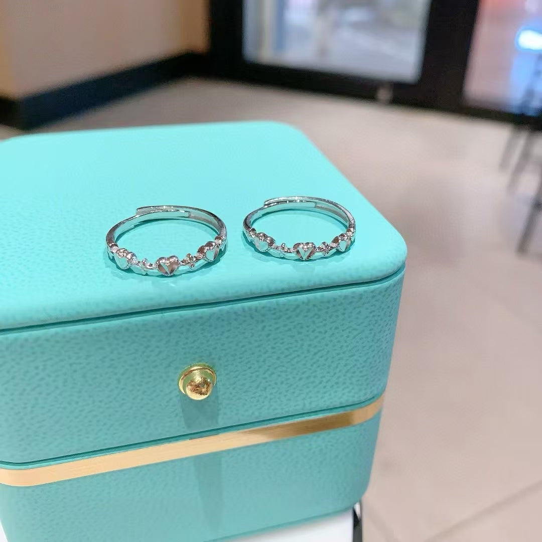 Bague cœur en argent sterling faite à la main - Symbole intemporel de l'amour, conçue pour l'élégance au quotidien