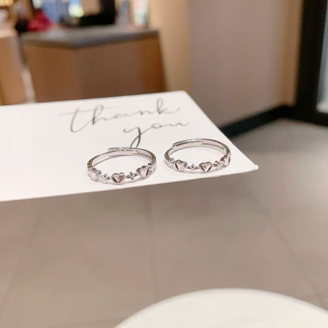 Bague cœur en argent sterling faite à la main - Symbole intemporel de l'amour, conçue pour l'élégance au quotidien