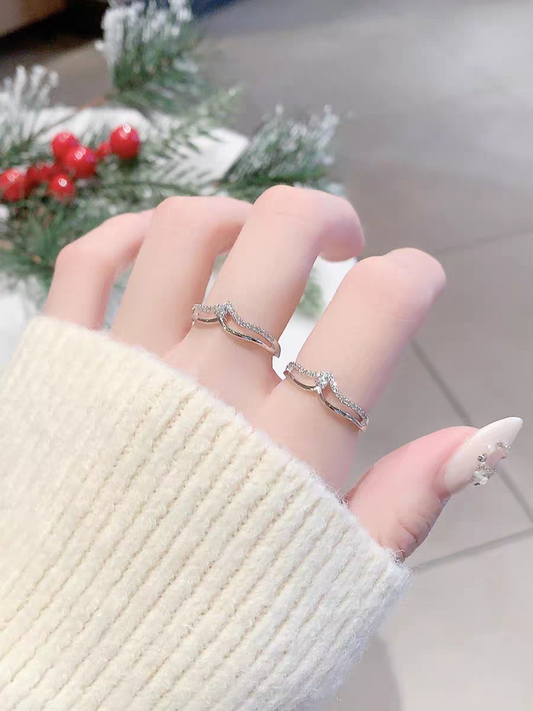 Handmade Sterling Silver Crown Ring | Zirconia-Adorned | Empower Your Style