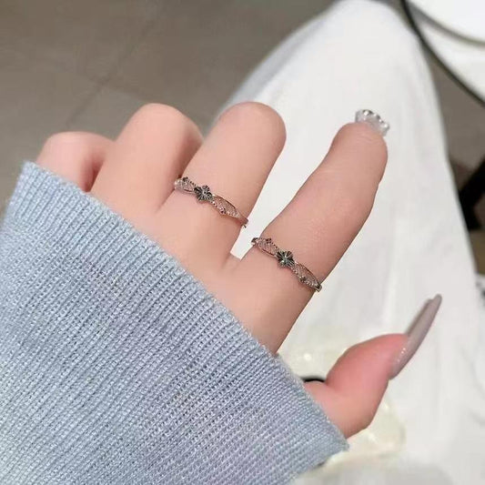 Artisanal Bloom Sterling Silver Ring | Hand-Engraved Floral Motif | 925 Silver