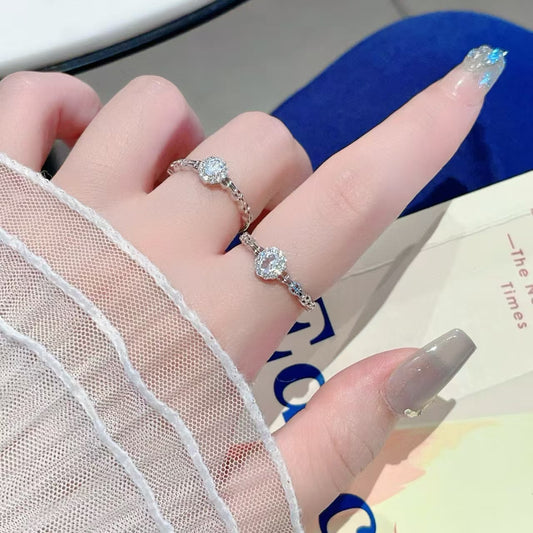 Handcrafted Sterling Silver & Cubic Zirconia Ring | Timeless Elegance
