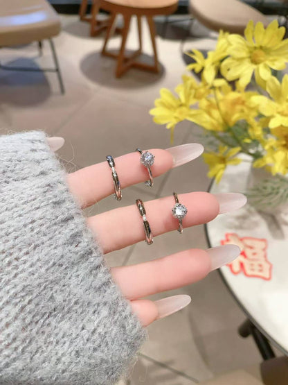Handcrafted 925 Sterling Silver & Zircon Couple Rings — Uniquely Yours 2 pieces