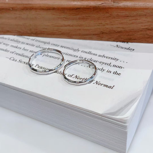 Handcrafted Bamboo Joint Couple Rings: Love That Bends But Never Breaks 2 pieces