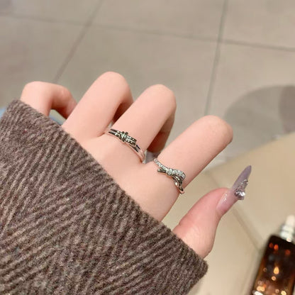 Two Souls, One Promise: Handcrafted Sterling Silver Love Knot Couple’s Rings 2 pieces