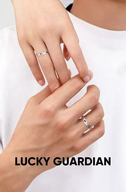 Timeless Union Handcrafted 925 Silver Ginkgo Leaf Couple Rings - Love That Grows 2 pieces