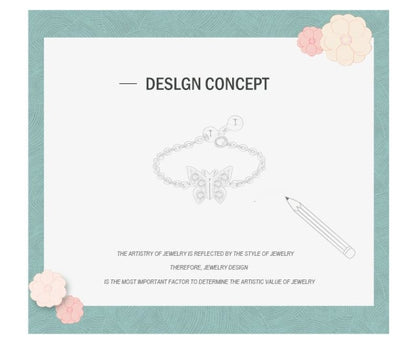 Handcrafted Sterling Silver Adjustable Butterfly Ring with Zircon Accents