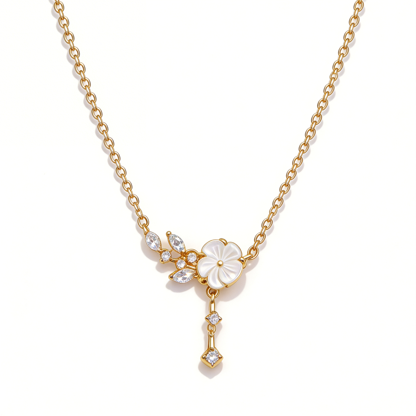 The Camellia Muse: Handcrafted 925 Sterling Silver Floral Pendant