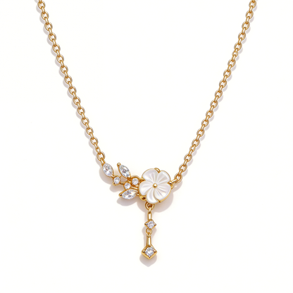 The Camellia Muse: Handcrafted 925 Sterling Silver Floral Pendant