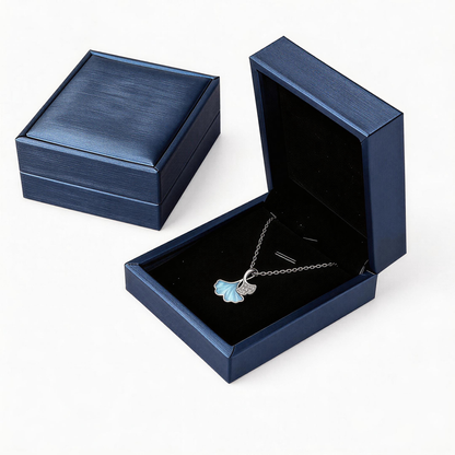 Leweivi S925 Sterling Silver Ginkgo Leaf Necklace - Dreamy Nature-Inspired Pendant for Women