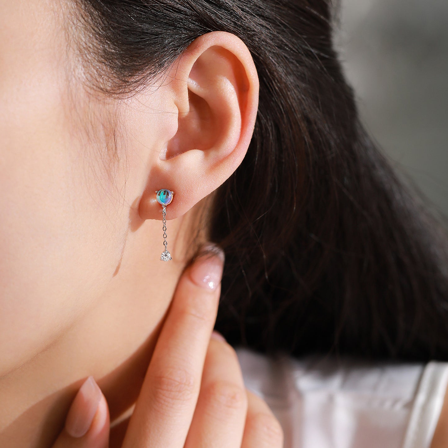 Enchanted Moonstone Jewelry Set – Sterling Silver Earrings & Necklace