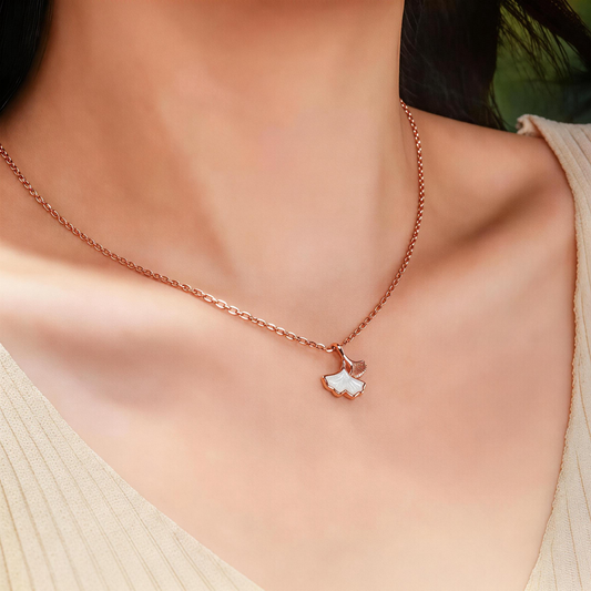 "Three Lifetimes of Luck" S999 Sterling Silver Gold Necklace - Elegant Infinity Link Pendant, Luxury Jewelry Gift for Her