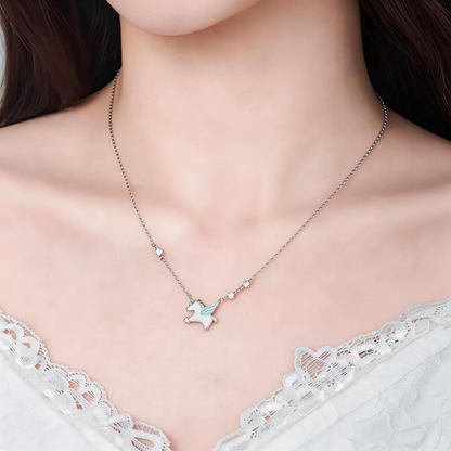 Leweivi S990 Sterling Silver Unicorn Necklace - Magical Little Pony Pendant Jewelry for Women & GirlsLeweivi S990 Sterling Silver Unicorn Necklace - Magical Little Pony Pendant Jewelry for Women & Girls
