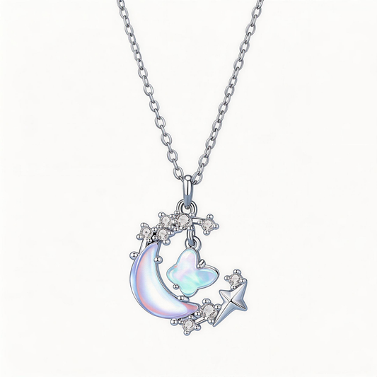 Leweivi™ Minimalist 925 Silver Blue Butterfly Charm Necklace - Luxury Aesthetic Jewelry Gift