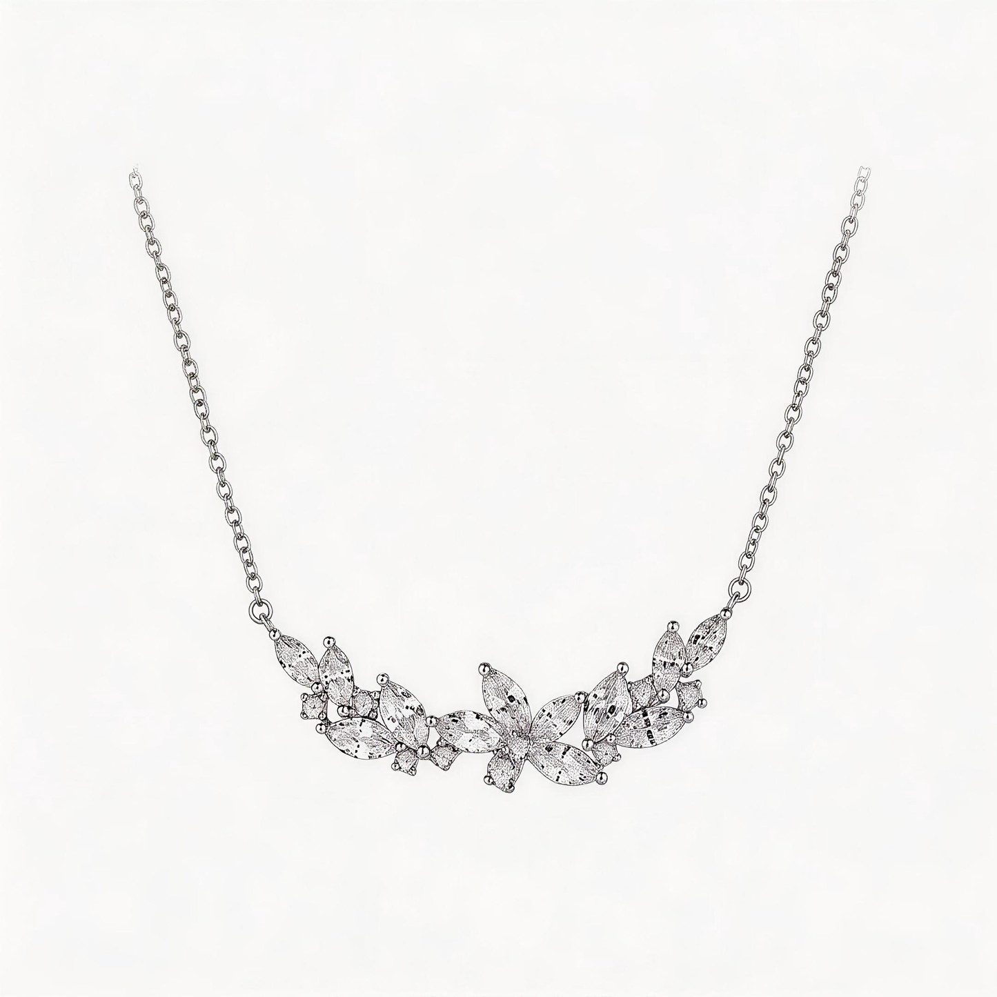Leweivi™ Romantic Wisteria Flower Necklace - S925 Sterling Silver Floral Pendant for Women