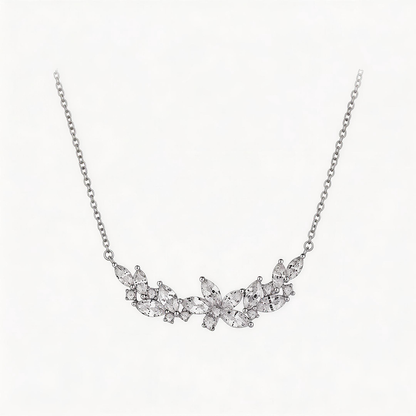 Leweivi™ Romantic Wisteria Flower Necklace - S925 Sterling Silver Floral Pendant for Women