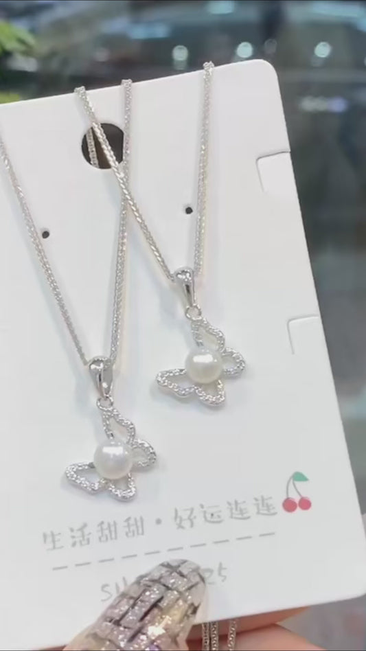Collier pendentif papillon en argent sterling 925 fait main – Élégance éthérée, beauté intemporelle