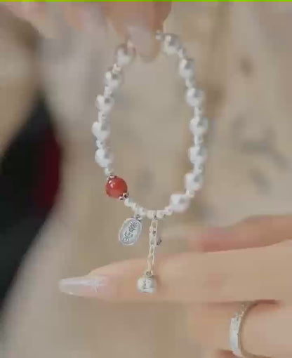 Handmade Sterling Silver 999.9 & Agate Blessing Bracelet