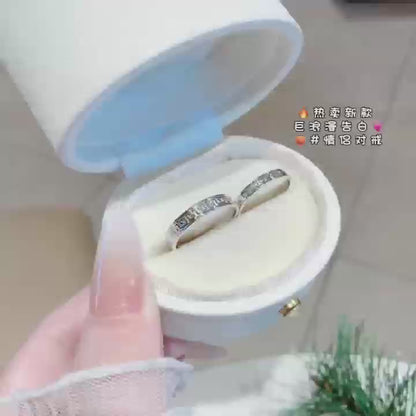 Eternal Knot Couples Ring • Hand-Engraved 925 Sterling Silver 2 pieces