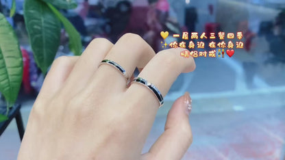 Eternal Love: Handcrafted 925 Sterling Silver Couple Rings - Two Hearts, One Soul 2 pieces