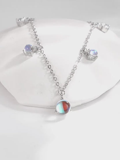 Enchanted Moonstone Jewelry Set – Sterling Silver Earrings & Necklace