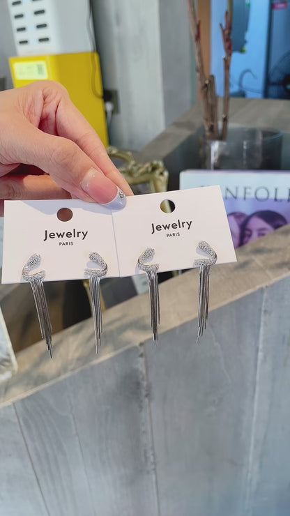 Boucles d'oreilles à pampilles géométriques en argent sterling 925 – Quand l'architecture moderne rencontre l'esprit bohème